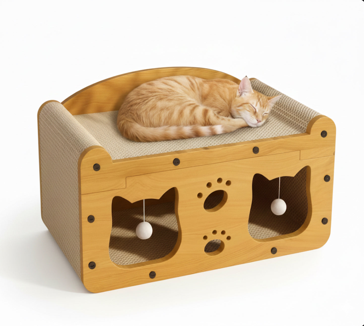 Cat House Scratching Space