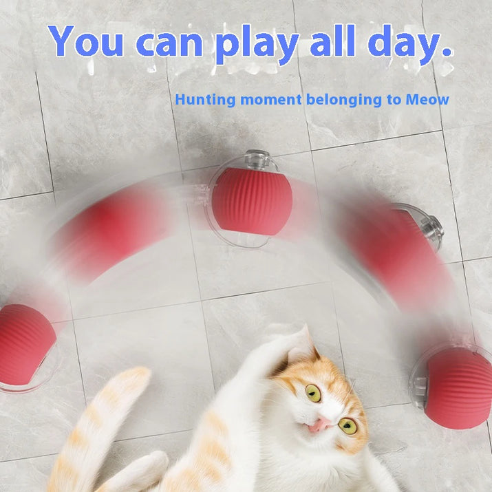 Cat Interactive Ball Toys Automatic Rolling Ball for Kitten Rechargeable Smart Pet Electric Toys with Teaser Sensor Cat Ball Toy