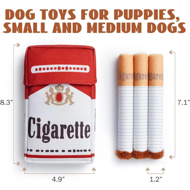 Dog Toy Funny Interactive Plush Dog Toys Creatives Cigarette Design Giggling Chewing Toys for Dog the Perfect Pet Gift for Plays