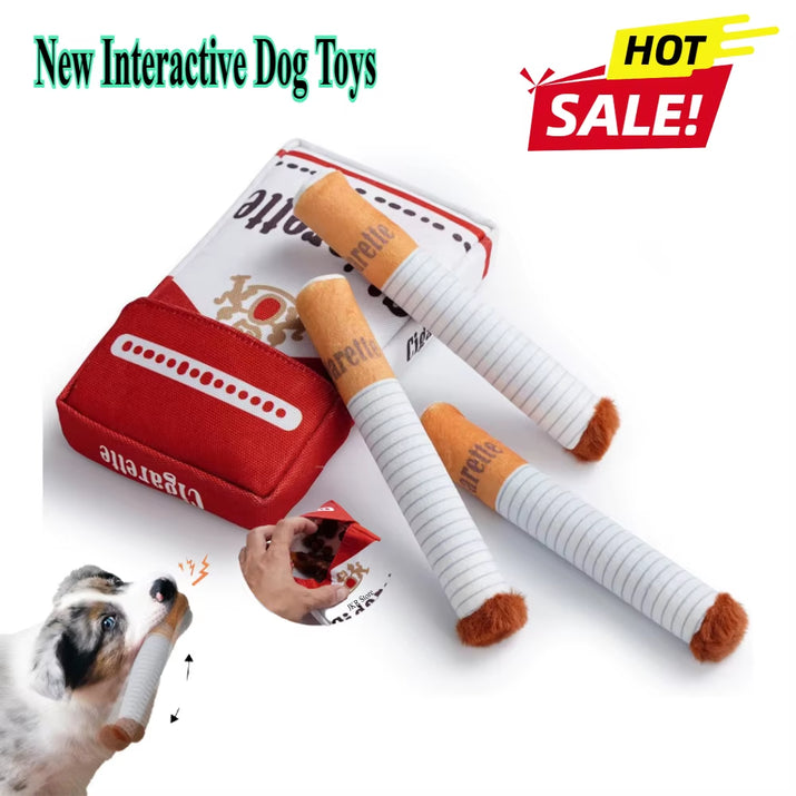 Dog Toy Funny Interactive Plush Dog Toys Creatives Cigarette Design Giggling Chewing Toys for Dog the Perfect Pet Gift for Plays